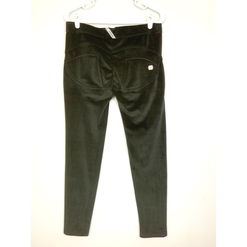 Freddy Sz XL/10 Black Velvet High Waisted Full Length WR.UP Butt Enhancing Pants